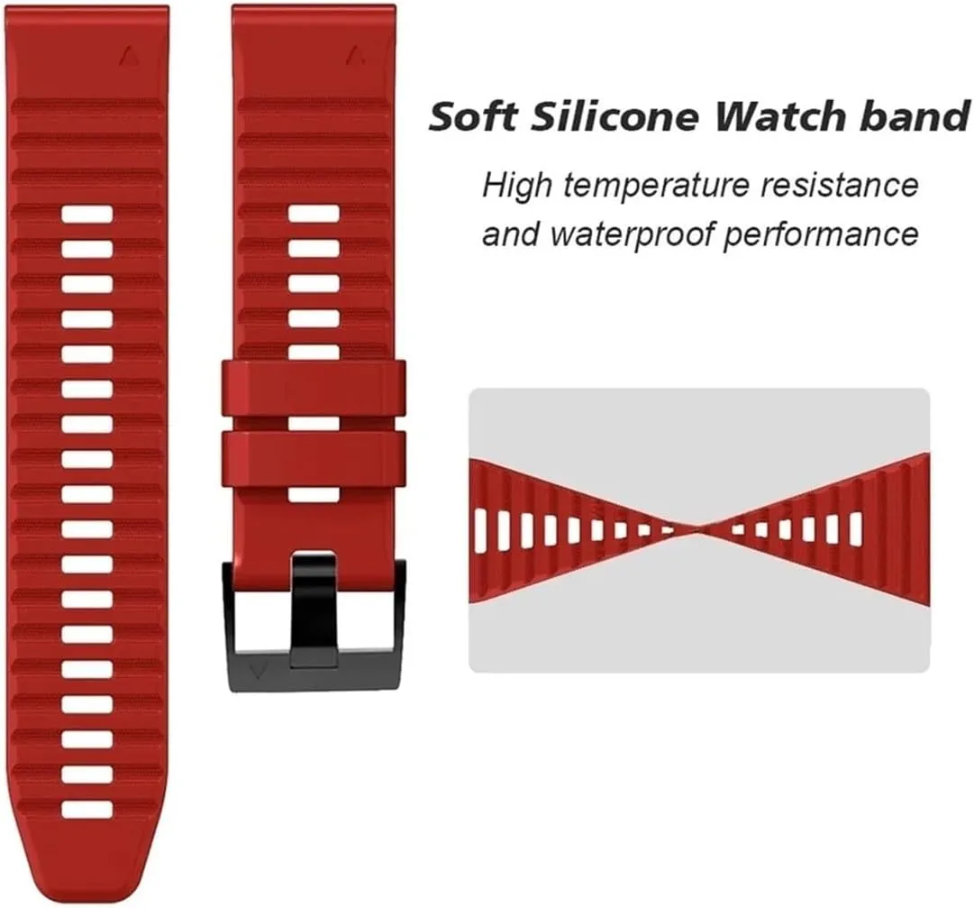 Soft Silicone Watch Band Fit for Garmin Fenix 7 Pro 7X 6 6X 5X Plus/EPIX Forerunner 945