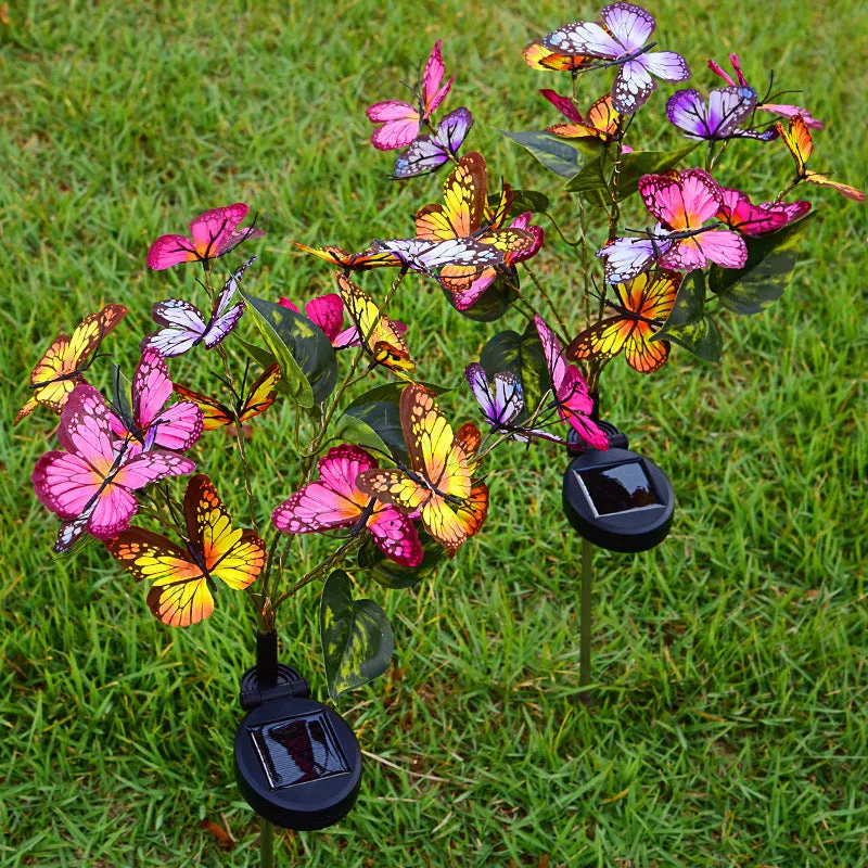 Solar Butterfly Courtyard Light Led Outdoor