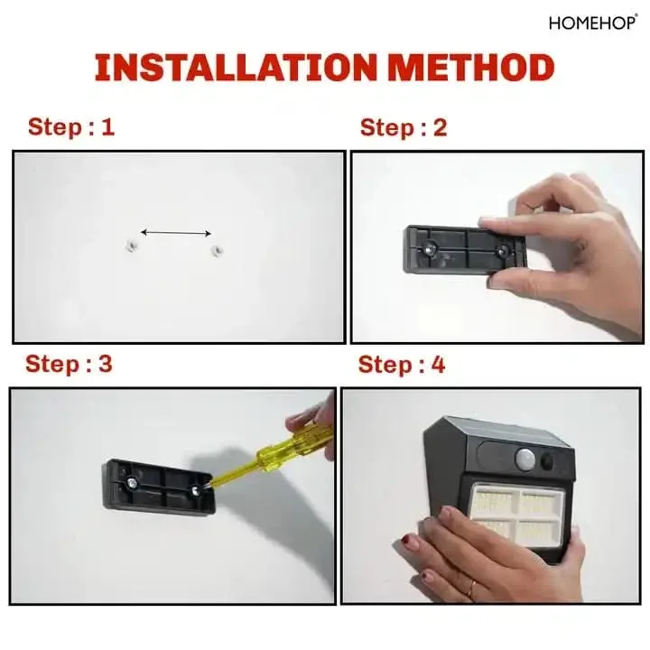 Solar Decorative Waterproof LED Wall Light for Home Outdoor Garden,patios and pathways
