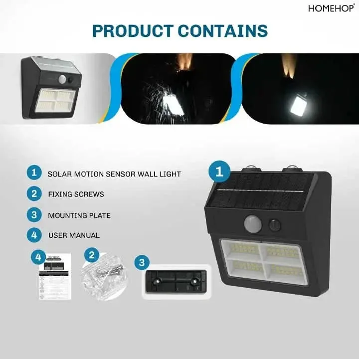Solar Decorative Waterproof LED Wall Light for Home Outdoor Garden,patios and pathways