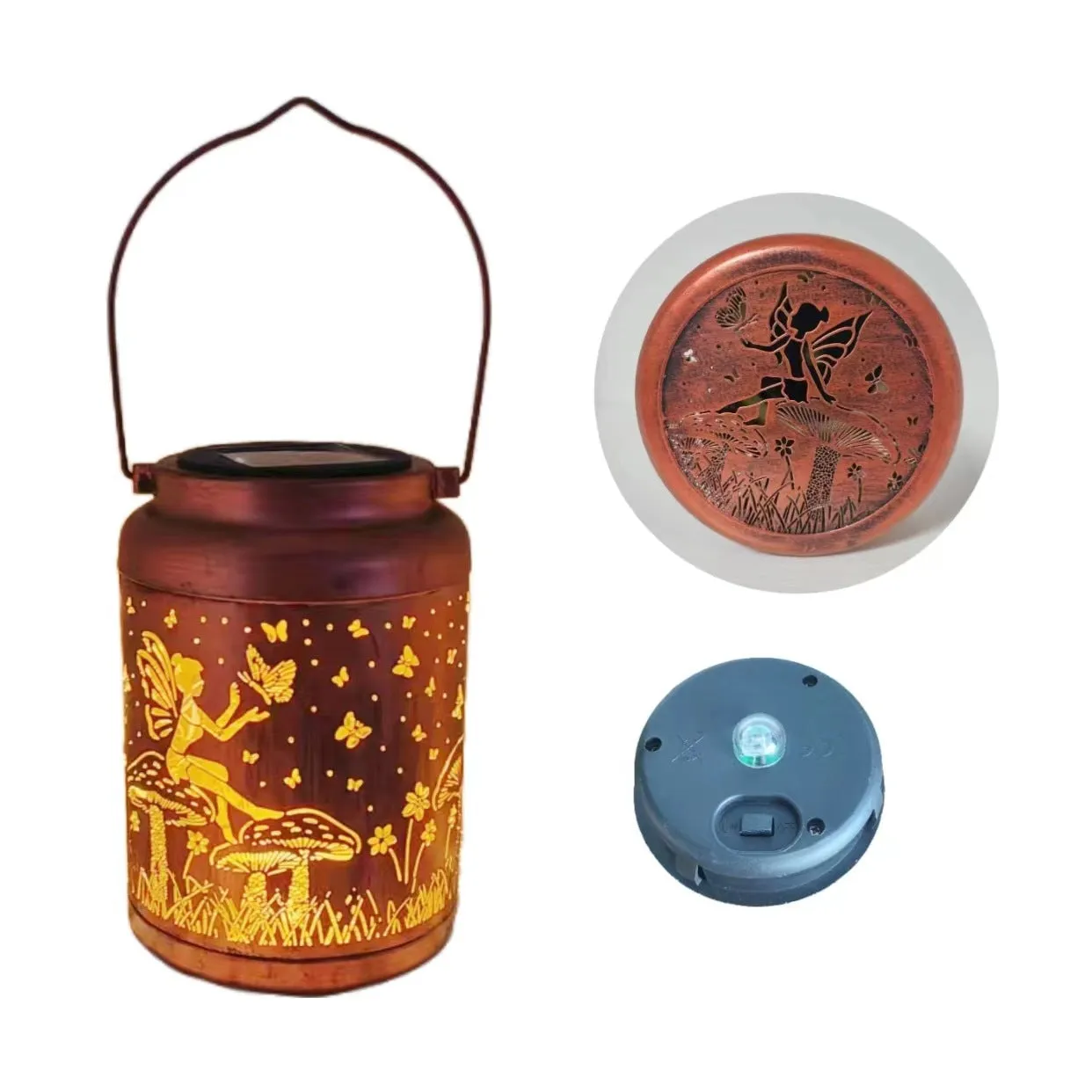 Solar Hummingbird Small Night Lamp Outdoor Courtyard Lantern Hollow Iron Art