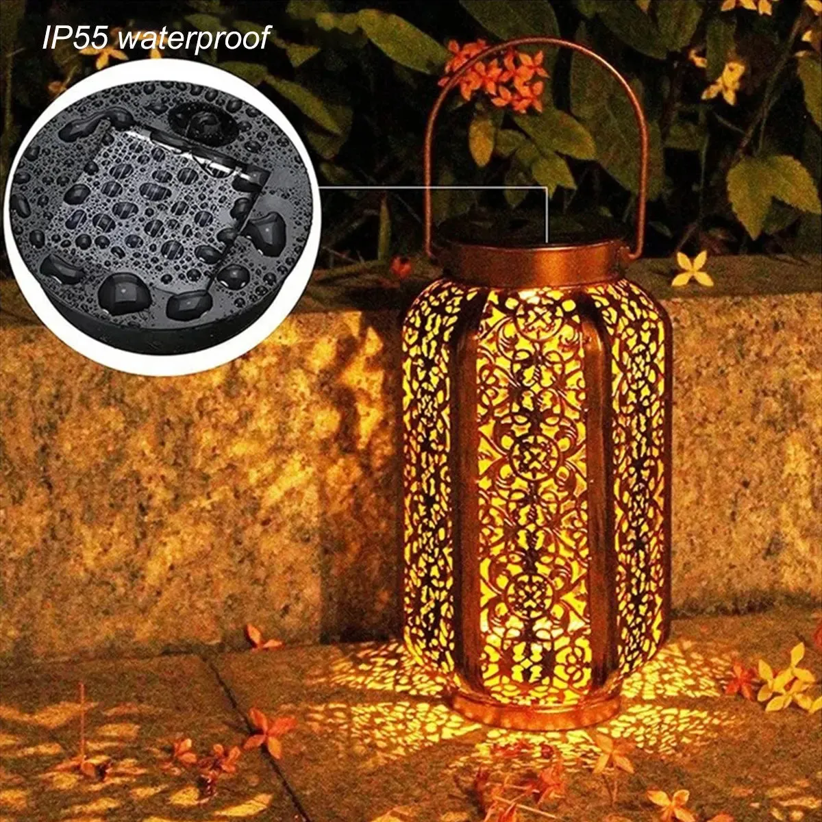 Solar Lantern Replacement Lid with 30 LED String Lights for Round Solar Lights