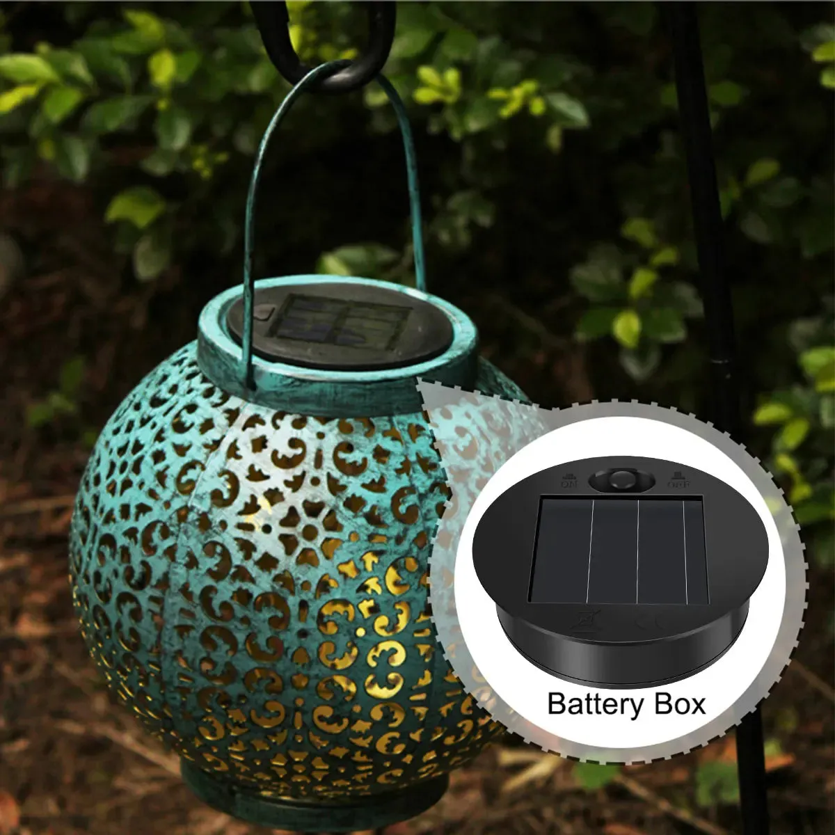 Solar Lantern Replacement Lid with 30 LED String Lights for Round Solar Lights
