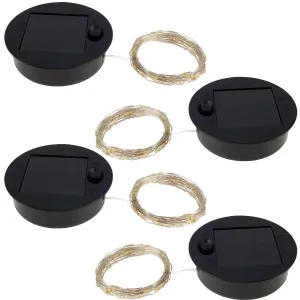 Solar Lantern Replacement Lid with 30 LED String Lights for Round Solar Lights