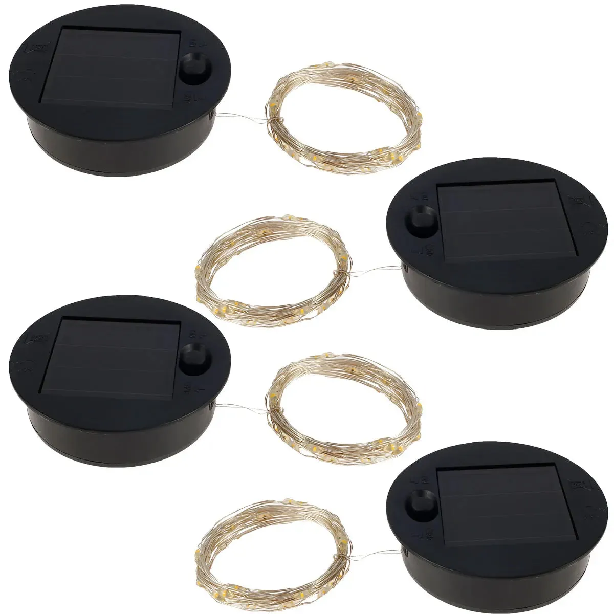 Solar Lantern Replacement Lid with 30 LED String Lights for Round Solar Lights