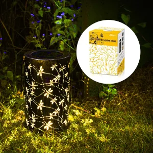 Solar Lanterns - Outdoor Waterproof Dragonfly Hanging Lanterns for Garden Decor, LED Solar Garden Lights for Patio, Yard, Pathway, Landscape