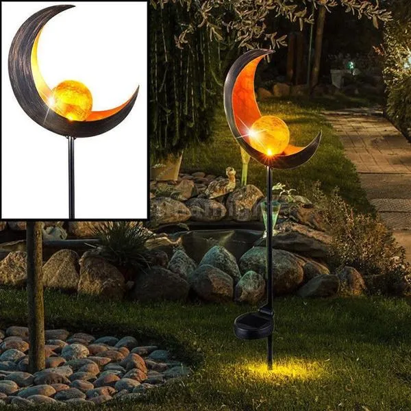 Solar LED Simulate Flame Light Lawn Lantern Lamp Waterproof Outdoor Lights