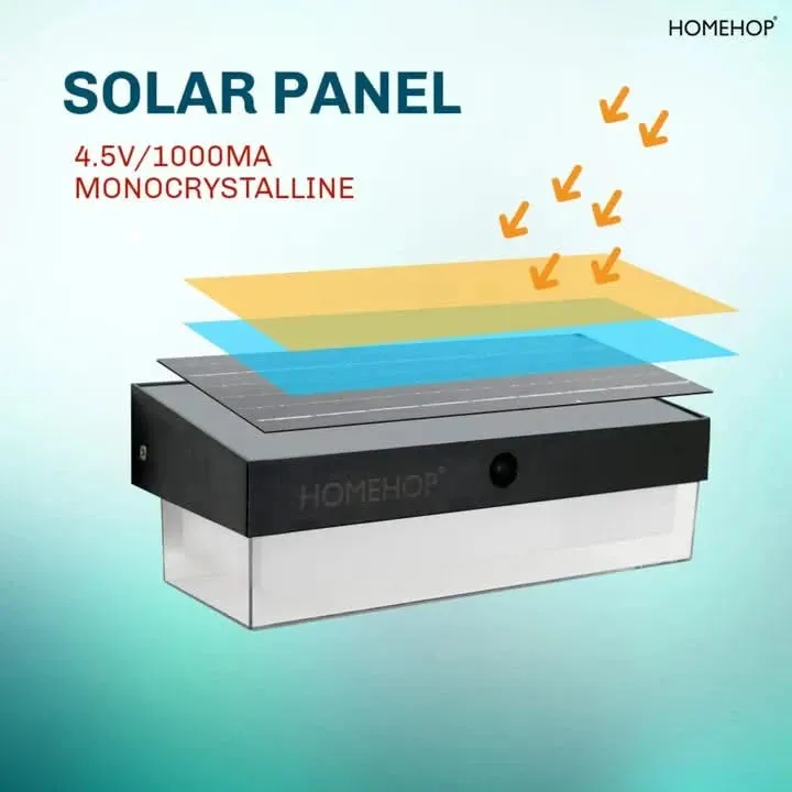 Solar Wall Mounted Waterproof LED Lights for Outdoor Garden, Home, Balcony and Courtyard