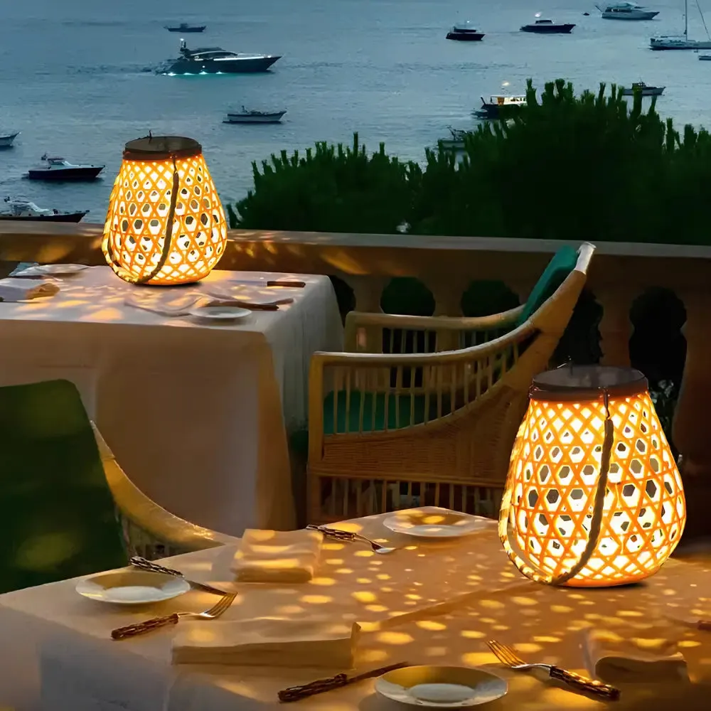 Solara eco-friendly solar lamp with decorative light pattern