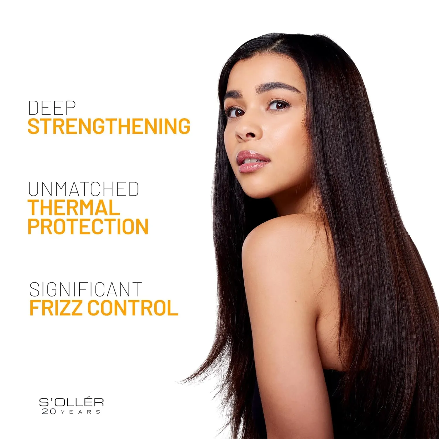 S'OLLÉR Brazilian Keratin Leave-in Spray – Frizz Control & Heat Protection for Damaged, Color-Treated Hair – Strengthens & Smooths for Salon-Quality Results – 6.8 Fl Oz