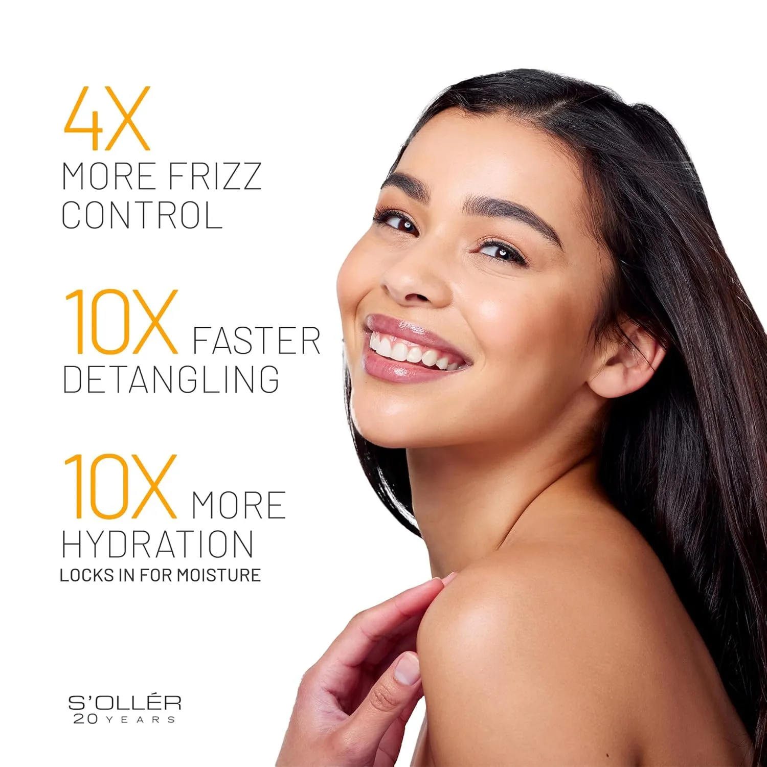 S'OLLÉR Magic Anti-Frizz Heat Protectant Spray - Advanced Frizz Control Finishing Spray - Moisturizing with Keratin and Vegetable Oils - Thermal Protector - 6.8 Fl Oz