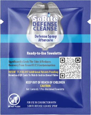 SoRite Defense Cleanse | Pepper Spray Decontaminant Towelette