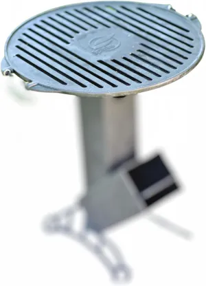 Spitfire BBQ Grill Set for Patrol Rocket Stove, Grill with cast Iron Rack, Unique Barbecue Grill Set, Ultimate Outdoor Camping Backpacking Cooking Gear