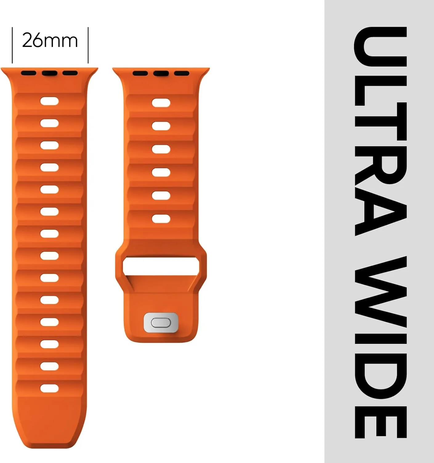 Sport Bands 6-Pack Compatible with Apple Watch Ultra 2 Band 49mm 46mm 45mm 44mm 42mm, Wide Soft Silicone Wristbands Waterproof Strap Men for iWatch Series 10 9 8 7 6 5 4 3 SE Ultra