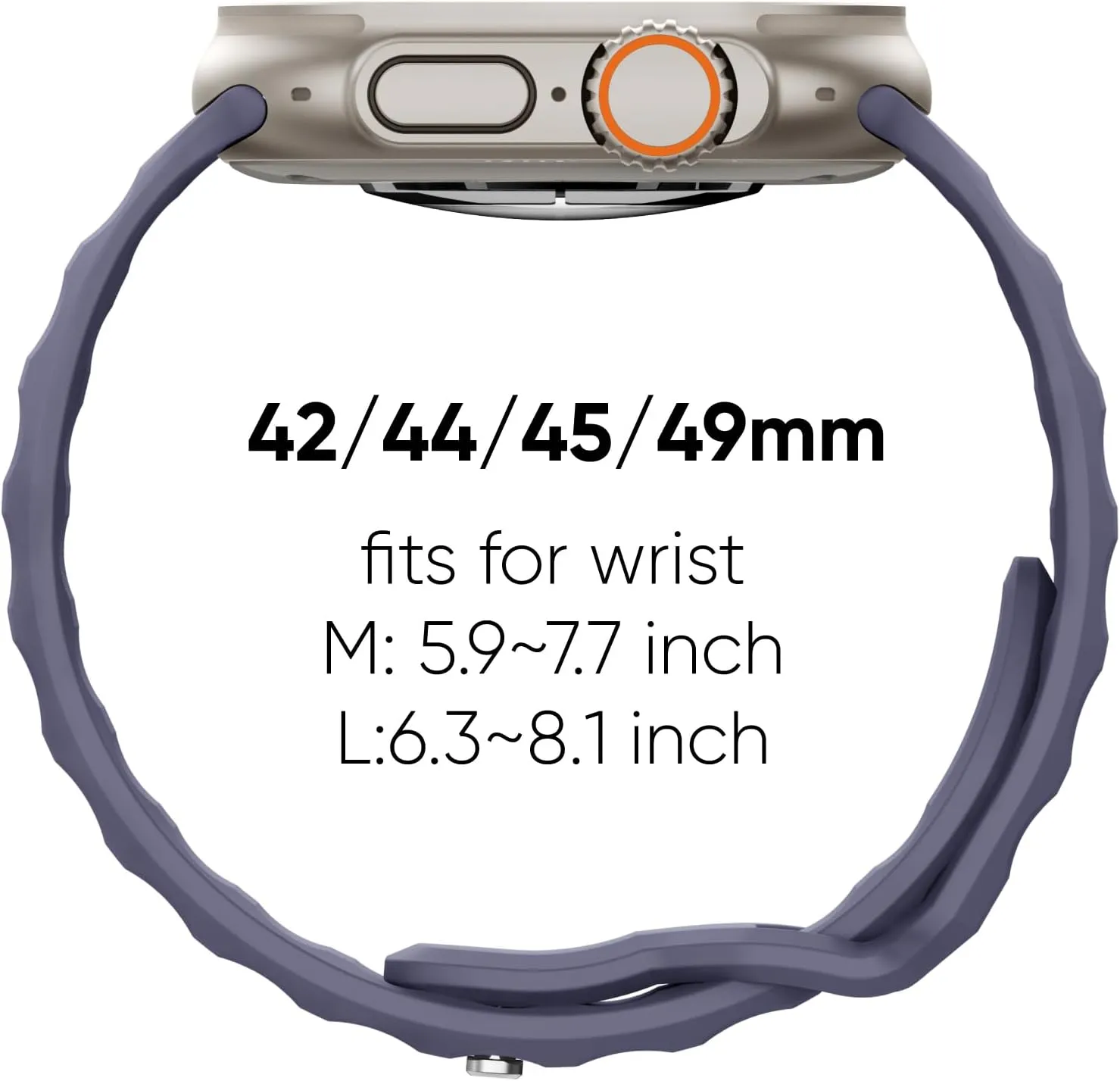 Sport Bands 6-Pack Compatible with Apple Watch Ultra 2 Band 49mm 46mm 45mm 44mm 42mm, Wide Soft Silicone Wristbands Waterproof Strap Men for iWatch Series 10 9 8 7 6 5 4 3 SE Ultra