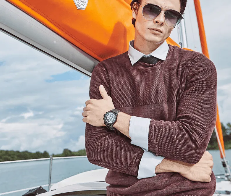Sports Men's Leather Waterproof Date Display Casual Analog Luxury Watches Unique Design Perfect Gift