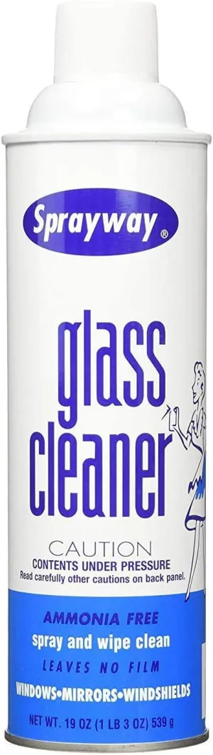 Sprayway Glass Cleaner, SW-050, Ammonia Free, 19 oz Can (2 Pack)