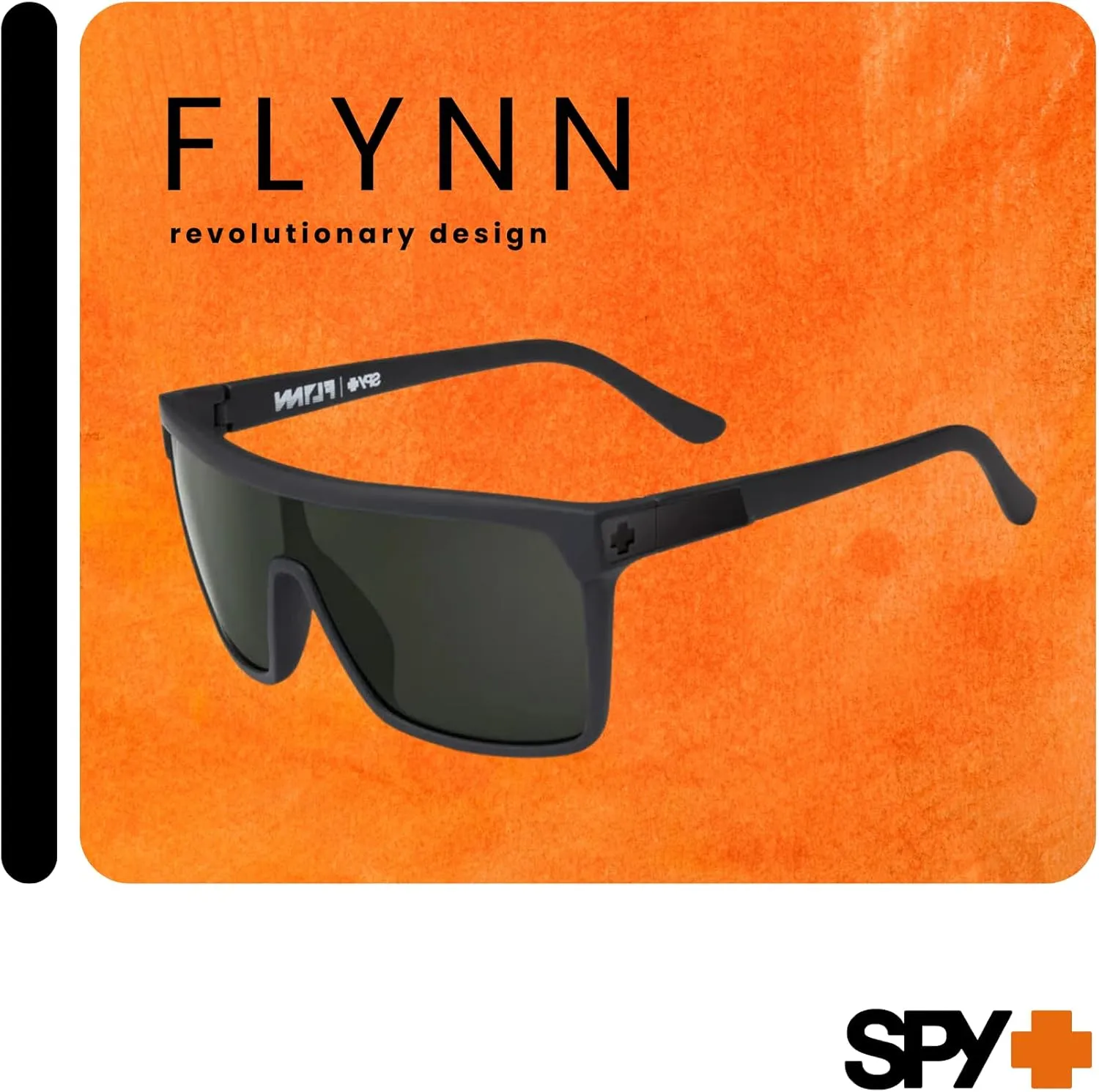 SPY FLYNN Square Sunglasses for Men   BUNDLE with Designer iWear Eyewear Kit