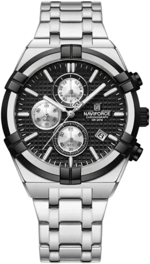 Stainless Steel Quartz Watch Men Causal Chronograph Wristwatch Elegant Male Clock Gift