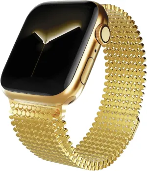 Stainless Steel Watch Band，For Apple Watch Band 38/40/41mm Women Men,Smartwatch Bands Adjustable Strap Magnetic Clasp Molecular Structure Mesh Wristband For iWatch Series SE/9/8/7/6/5/4/3/2/1