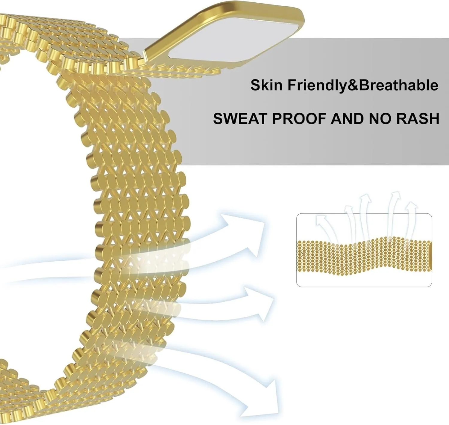 Stainless Steel Watch Band，For Apple Watch Band 38/40/41mm Women Men,Smartwatch Bands Adjustable Strap Magnetic Clasp Molecular Structure Mesh Wristband For iWatch Series SE/9/8/7/6/5/4/3/2/1