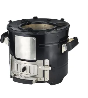 Stainless Steel Wood Stove, Camping Stove, Adjustable Firepower, Outdoor Firepit, BBQ Stove, for Backpacking, Grill, Picnic, Hunting, Fishing