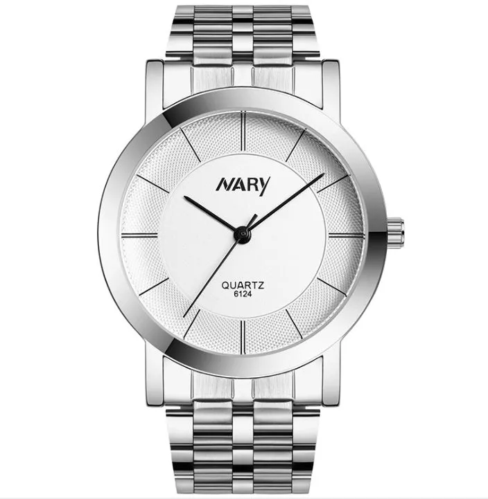 Steel belt  watch simple  women on the table quartz watch