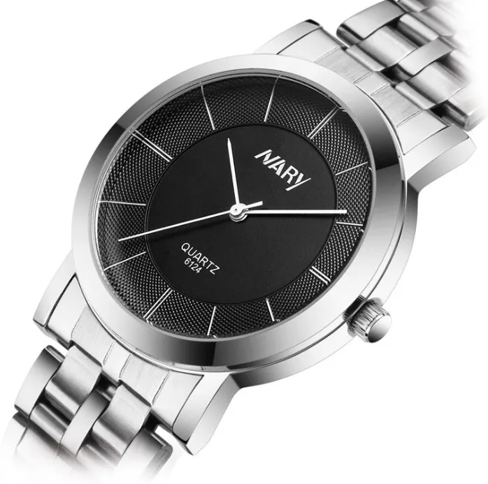 Steel belt  watch simple  women on the table quartz watch