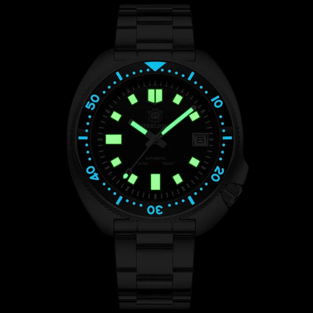Steeldive Men Watch Automatic 1970 SD1970 Wristwatch NH35 Movement 200M Diving Watches