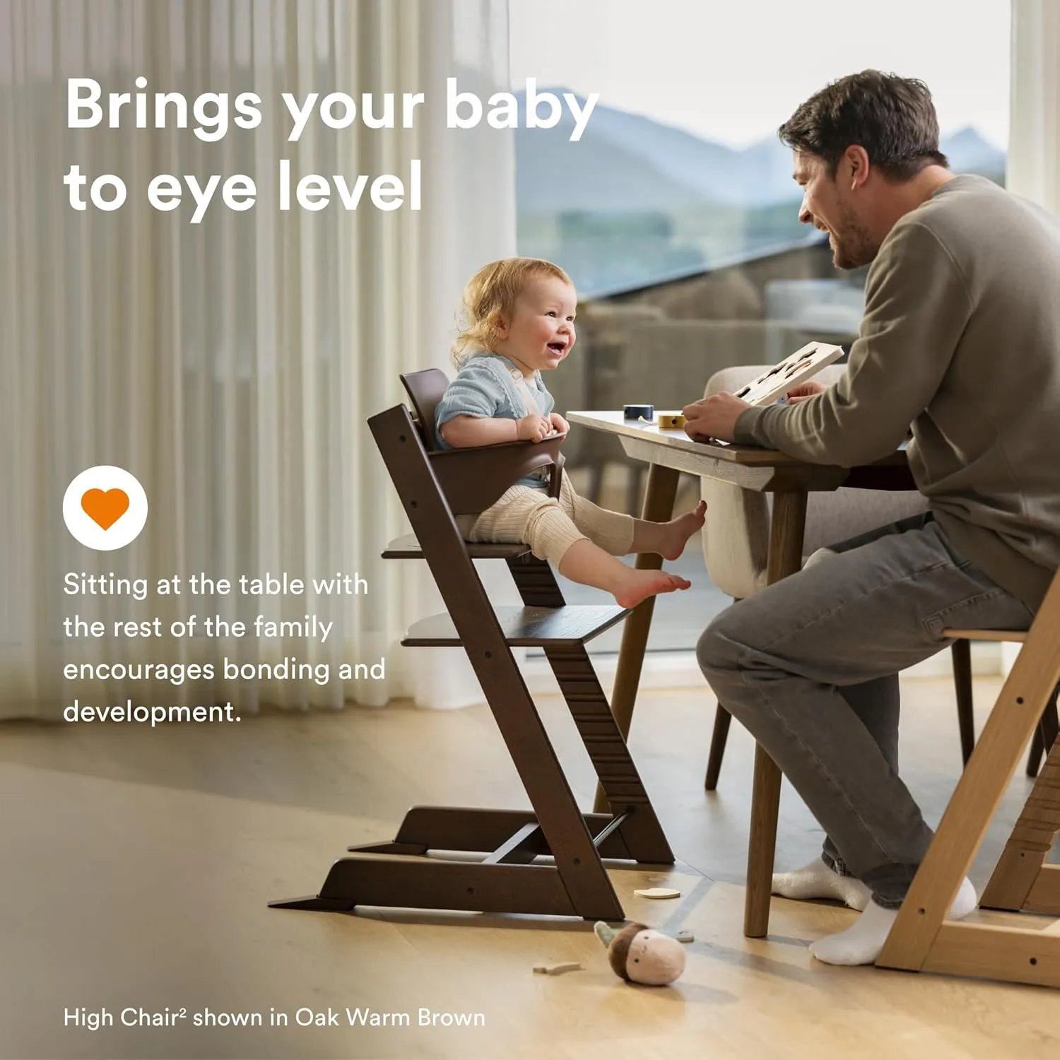 Stokke Tripp Trapp High Chair 2, Black - Includes Chair   Baby Set with Removable Harness for Children 6-36 Months - Adjustable, Ergonomic & Easy to Clean
