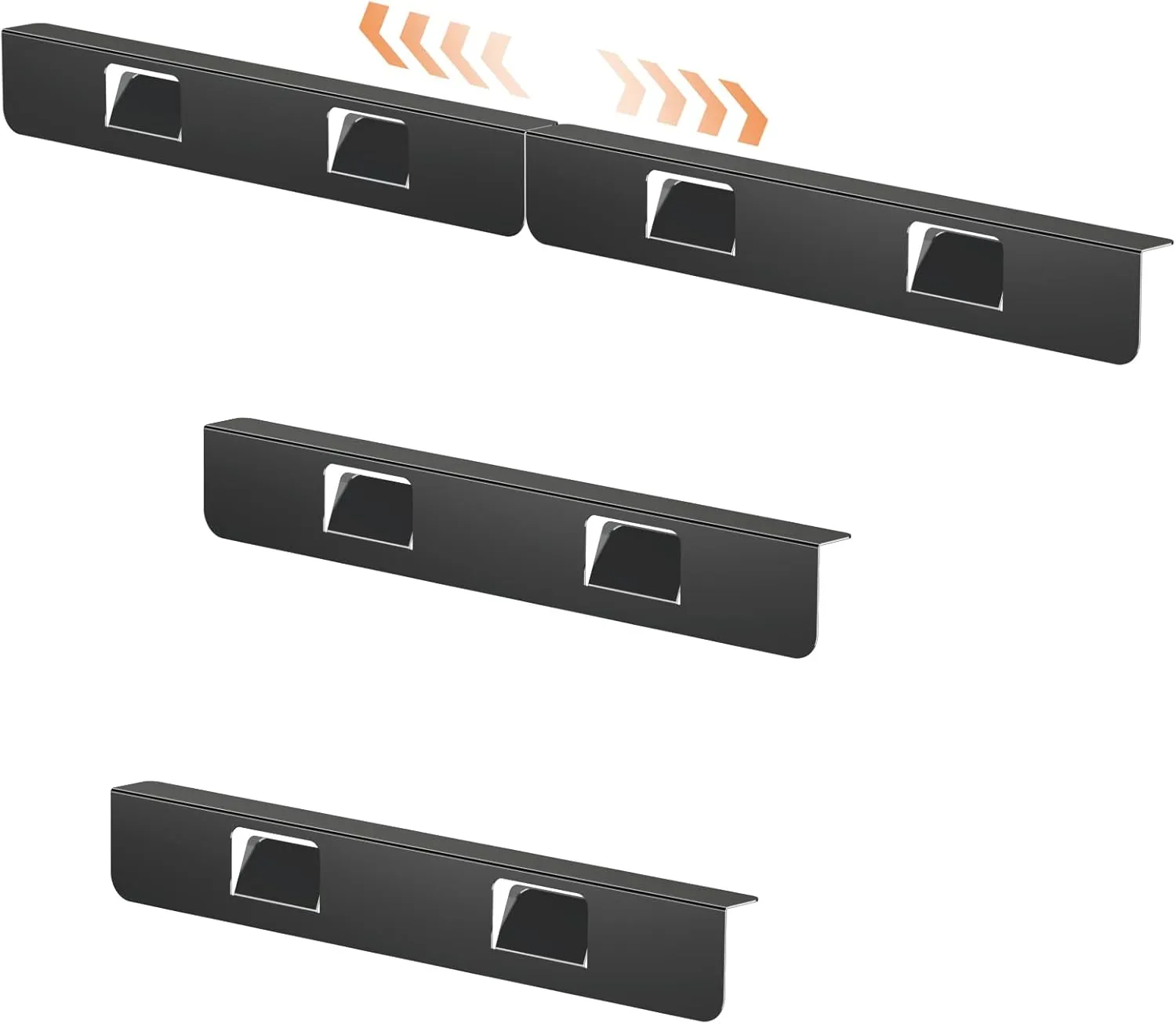 Stove Gap Covers 316 Stainless Steel Stove Gap Filler Oven Side Gap Filler Between Stove and Counter Slide in Range Trim Kit for 16.6“ and 23.2” Kitchen Crack(4 Pack Shiny Black)