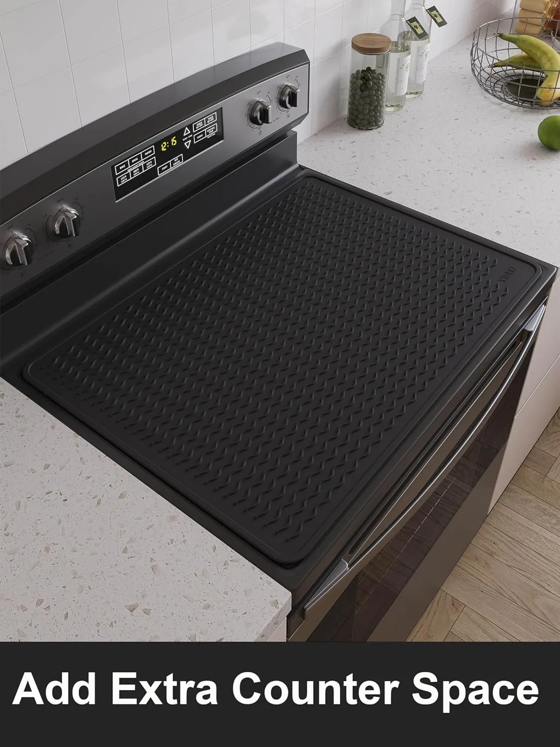 Stove Top Covers for Electric Stove, Food Grade Heavy Duty Silicone Glass Stove Top Cover Protector, Induction Cooktop Protector, Heat Resistant Range Ceramic Stove Top Covers Mat, Oven Cover