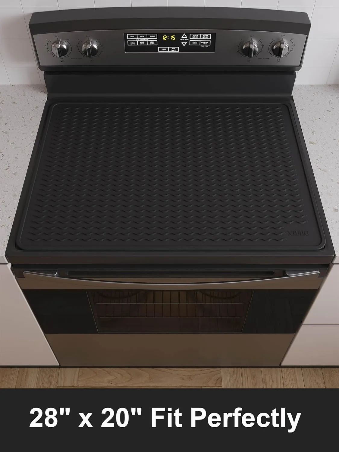 Stove Top Covers for Electric Stove, Food Grade Heavy Duty Silicone Glass Stove Top Cover Protector, Induction Cooktop Protector, Heat Resistant Range Ceramic Stove Top Covers Mat, Oven Cover