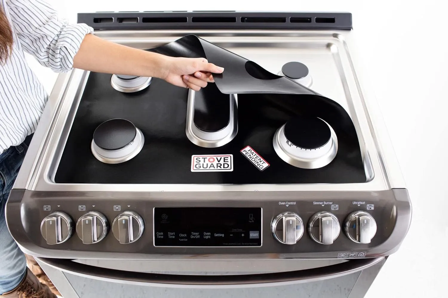 StoveGuard Model# LDG4313ST, USA-Made, Custom Designed & Precision Cut Stove Cover for Gas Stove Top, Lite LG Gas Range Stove Top Protector