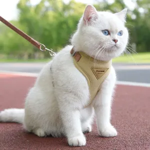 Stylish Pet Harness and Leash Set for Small Dogs and Cats