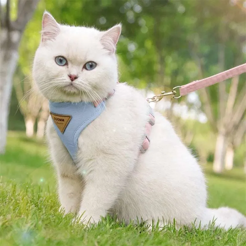 Stylish Pet Harness and Leash Set for Small Dogs and Cats