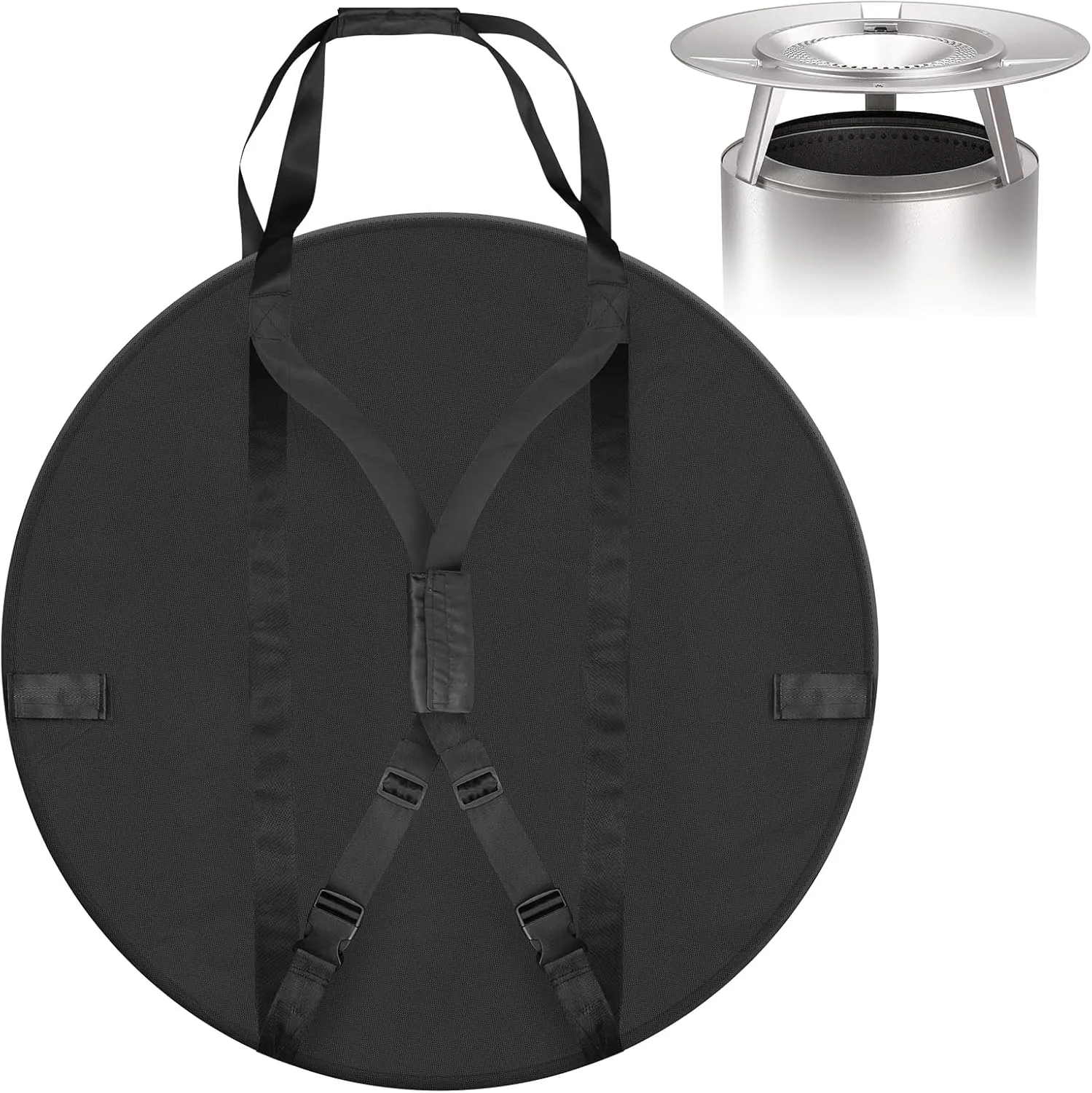 SUDIWEI Heat Deflector Carry Bag for Solo Stove Bonfire - Transport And Storage Case with Handle & Shoulder Straps for Fire Pit Accessories 26'