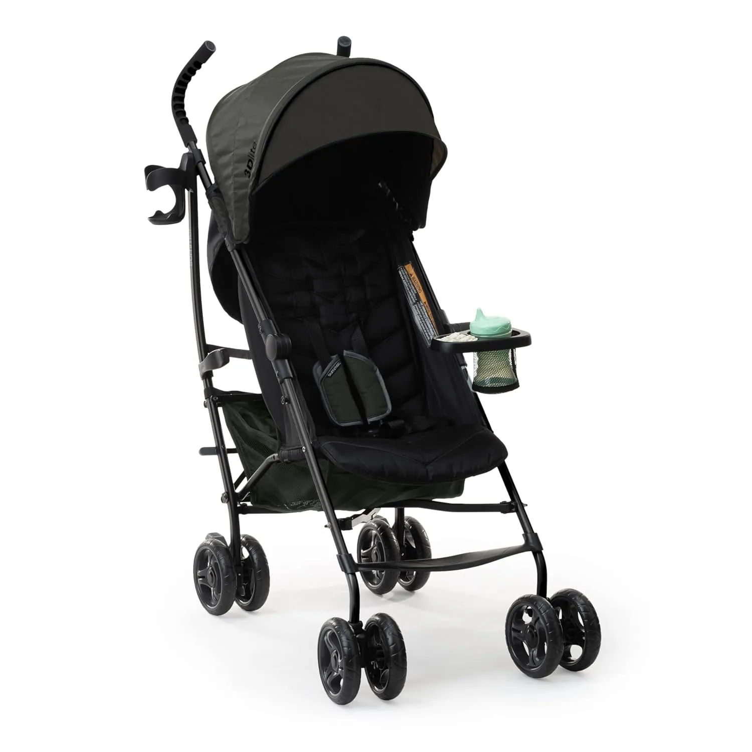 Summer Infant Ingenuity 3Dlite Convenience Stroller, Green–Lightweight Stroller with Aluminum Frame, Large Seat Area, 4 Position Recline, Extra Large Storage Basket–Infant Stroller for Travel & More