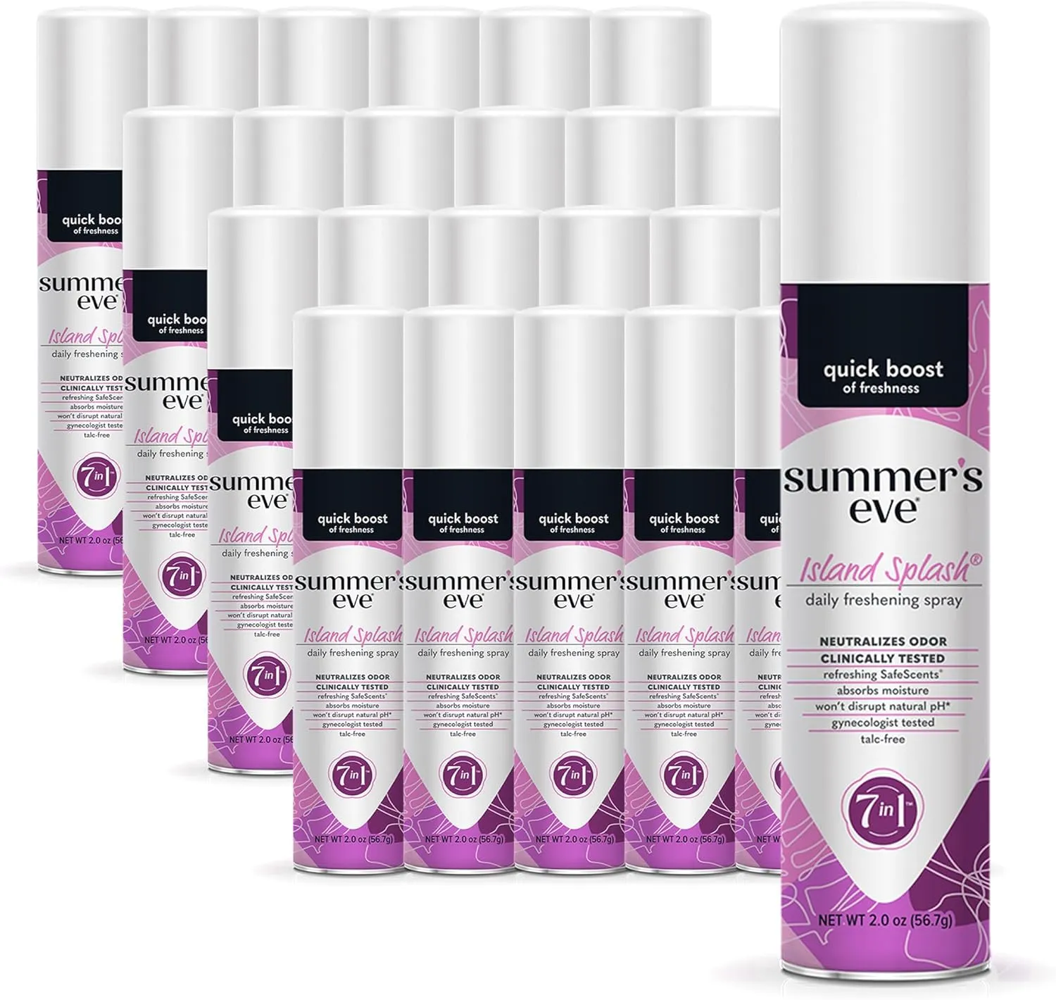 Summer's Eve Island Splash Daily Refreshing Feminine Spray, 2 oz, 24 Pack