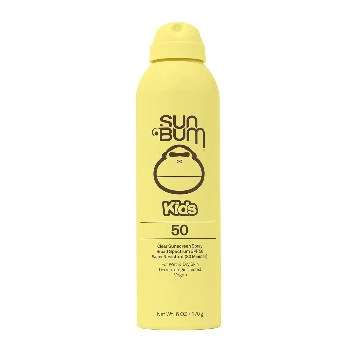 Sun Bum Kids SPF 50 Sunscreen Clear Body Spray - Broad Spectrum Water-Resistant with Vitamin E - Wet or Dry Skin Application - Hawaii 104 Act Compliant (Without Octinoxate & Oxybenzone) - 6 oz