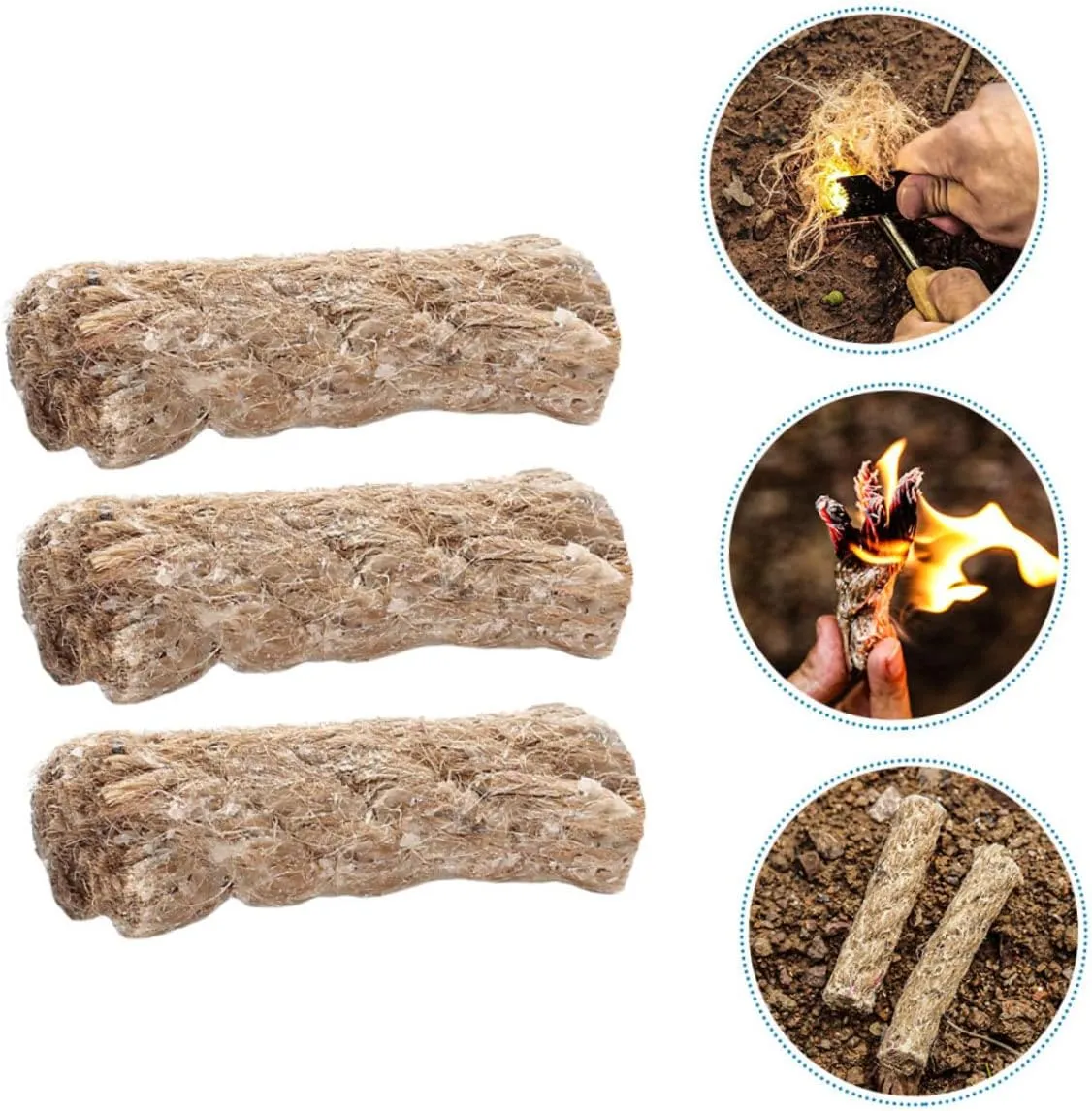 SUPVOX 6 Pcs Outdoor Lighting Rope Survival Fire Fireplace Lighters Fireplace Tools Grill Lighter BBQ Fire