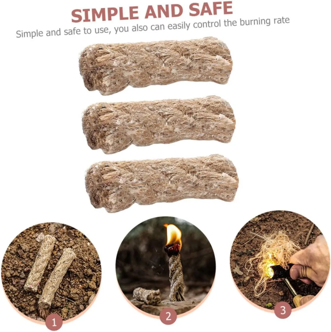 SUPVOX 6 Pcs Outdoor Lighting Rope Survival Fire Fireplace Lighters Fireplace Tools Grill Lighter BBQ Fire