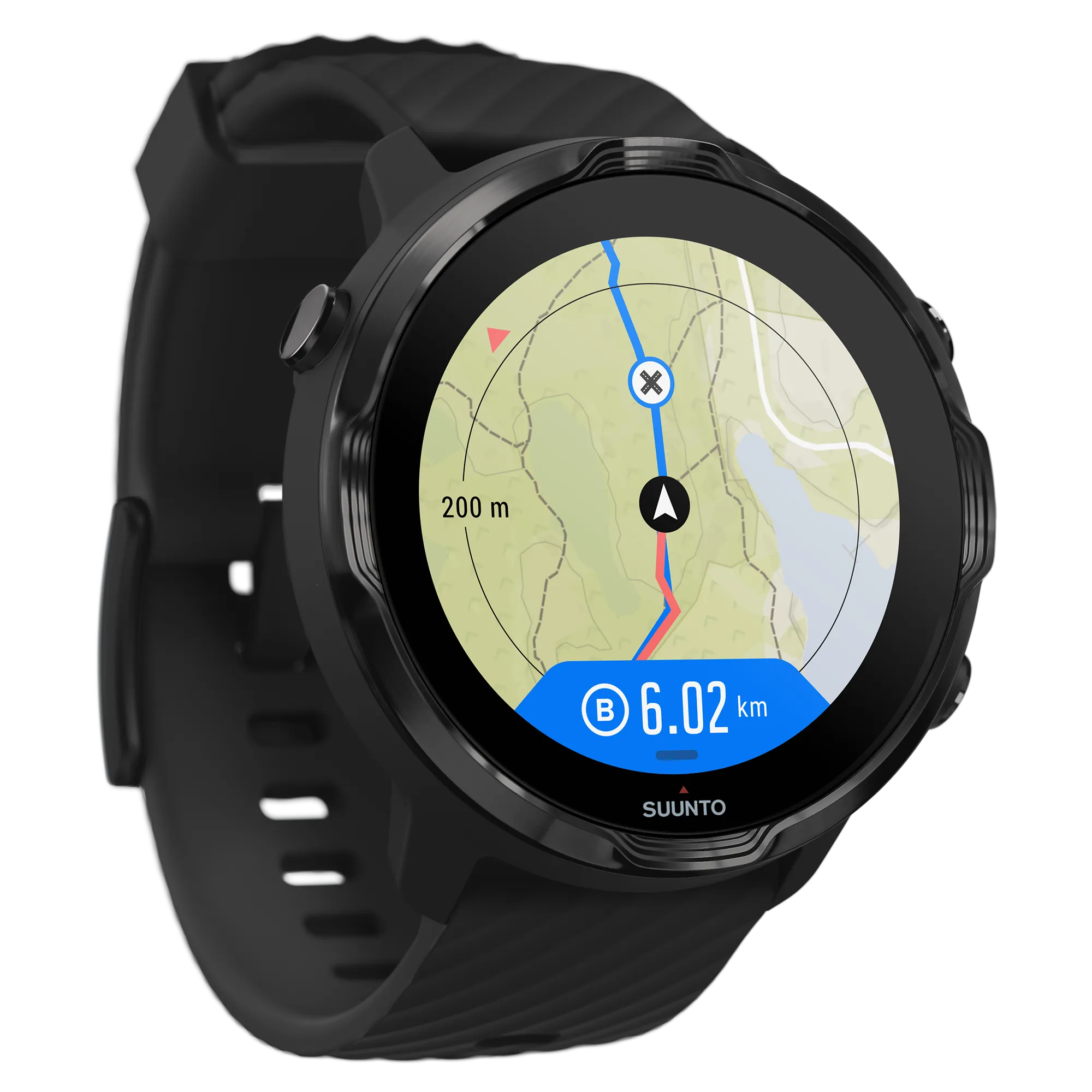 SUUNTO 7 Black GPS Smartwatch with Versatile Sports Experience with Wearable4U EarBuds Power Bundle