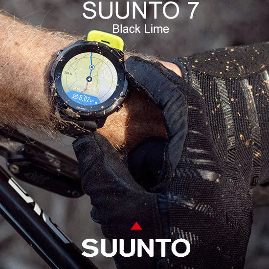 SUUNTO 7 Black Lime GPS Sports Smartwatch With Versatile Sports Experience with Wearable4U Power Bank Bundle