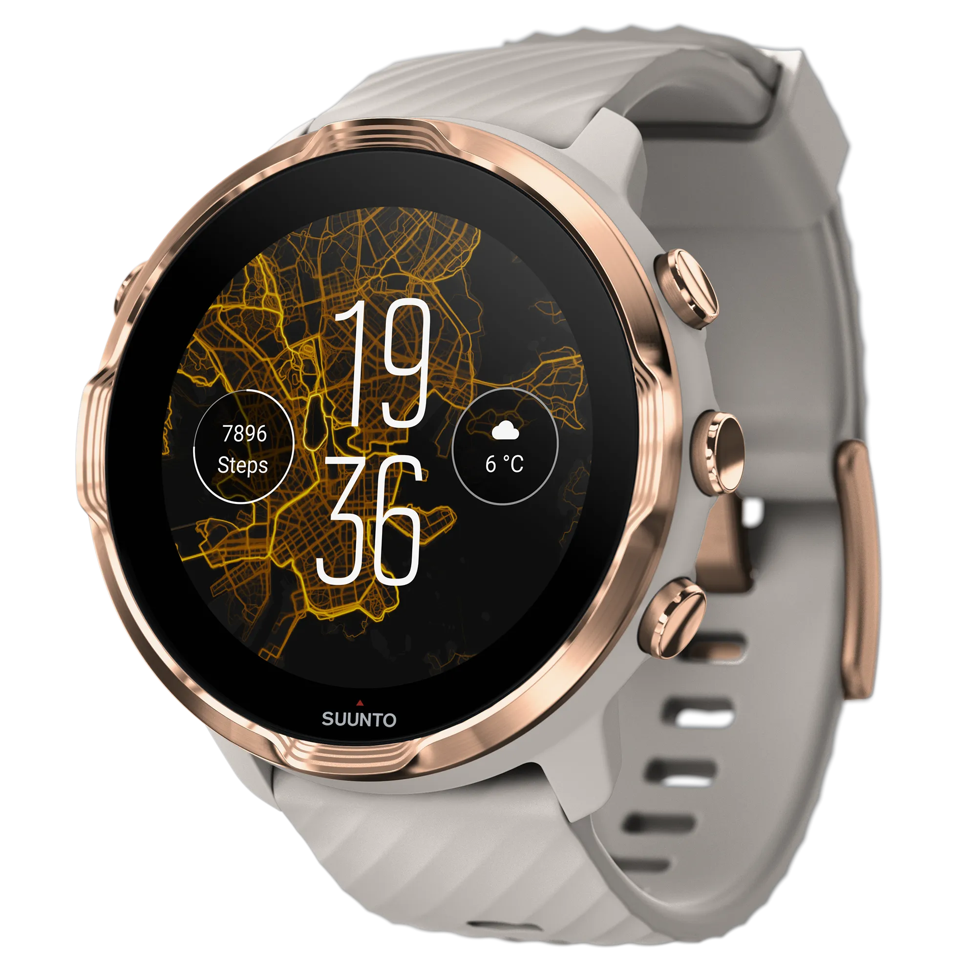 SUUNTO 7 Sandstone Rosegold GPS Sport Smartwatch with Versatile Sports Experience with  Wearable4U  Power Bank Bundle
