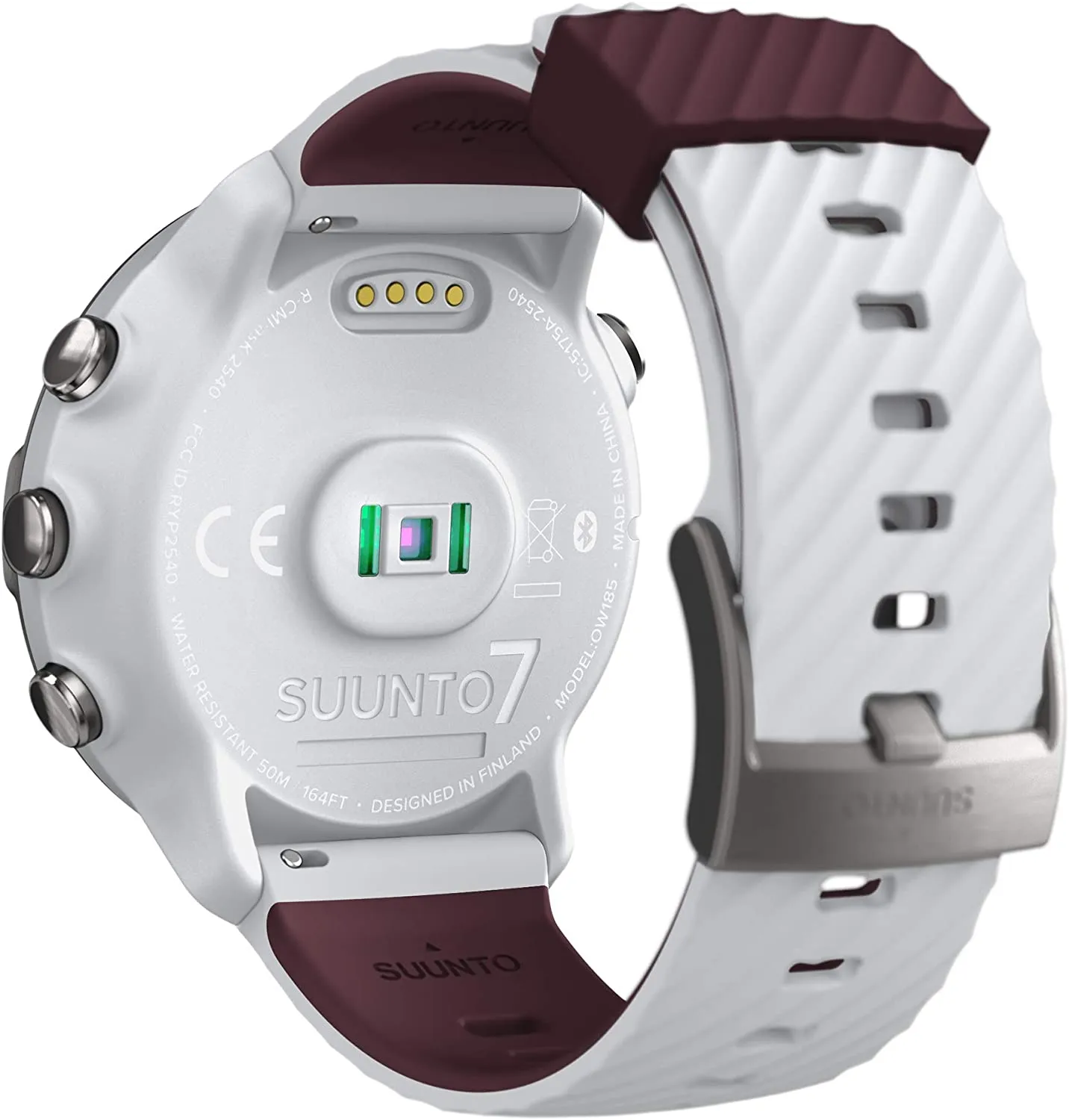 SUUNTO 7 White Burgundy GPS Smartwatch With Versatile Sports Experience