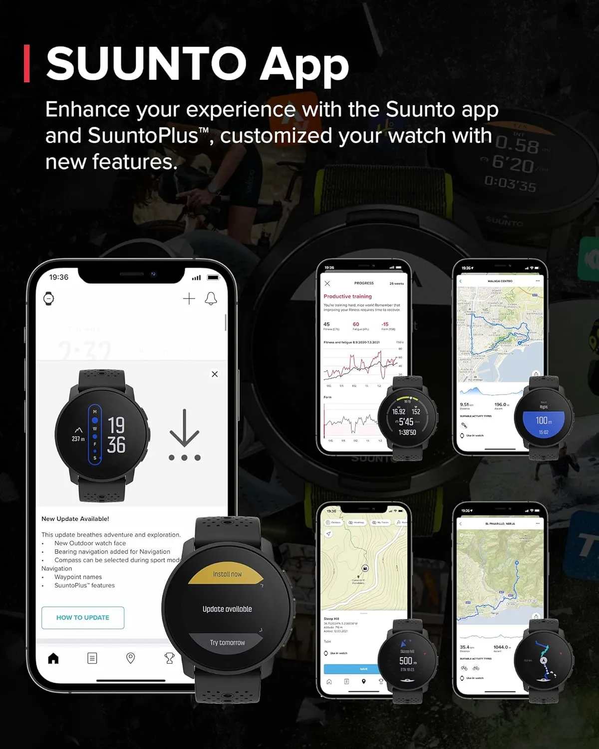 SUUNTO 9 Peak Pro GPS Sports Watch, Up to 30 Days Long Battery Life, 95  Multisport Watch w/Training Workout Analysis,Advanced Health & Recovery Support, Wrist Heart-Rate Measurement, Black