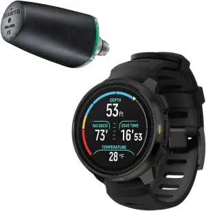 SUUNTO Ocean Dive Computer (All Black)   Tank Pod Combo, GPS Multisport Watch for Training, Underwater Route Tracking & Wireless Tank Pressure Monitor