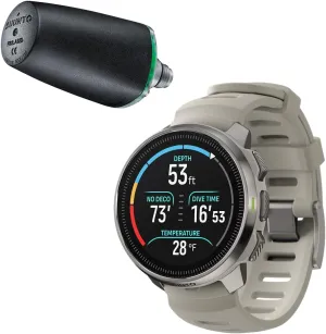 SUUNTO Ocean Dive Computer (Sand)   Tank Pod Combo, GPS Multisport Watch for Training, Underwater Route Tracking & Wireless Tank Pressure Monitor