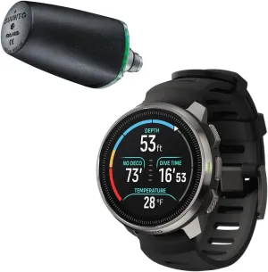 SUUNTO Ocean Dive Computer (Steel Black)   Tank Pod Combo, GPS Multisport Watch for Training, Underwater Route Tracking & Wireless Tank Pressure Monitor